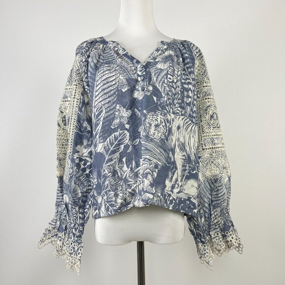 $455 NOWT See By Chloé Embroidery Floral Lace Top Blouse Size 40 - Picture 2 of 12